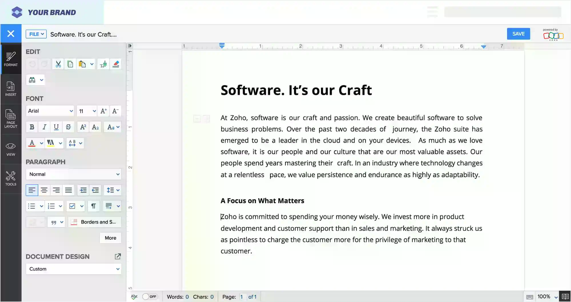 Zoho ANALYTICS